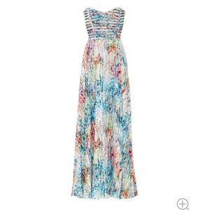 Parker watercolor rainbow maxi dress gown